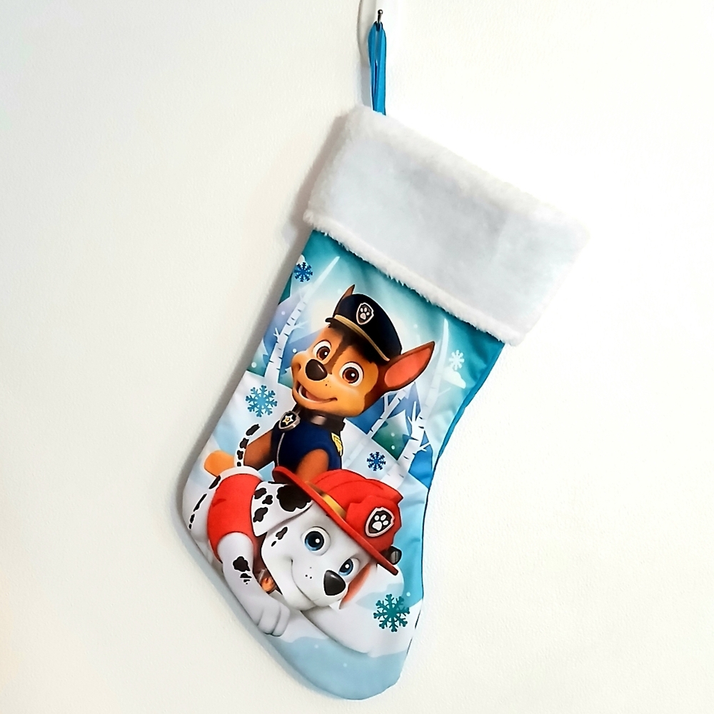 Kids Paw Patrol Chase And Marshall Christmas Stocking Like New